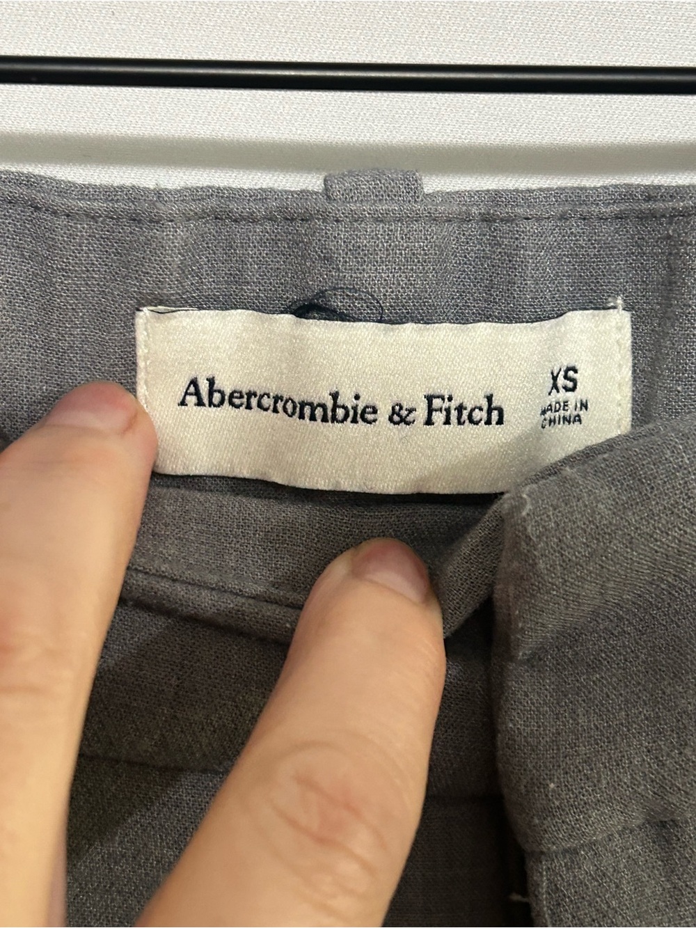 Abercrombie & Fitch Grey High Rise Pleated Wide Leg Trousers XS - Picture 6 of 12